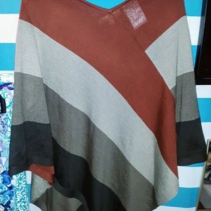 Ellen Tracy Womens Cape Pullover